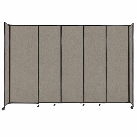 Versare StraightWall Sliding Portable Partition 11'3" x 7'6" Warm Pebble Fabric 1448617